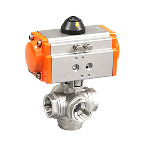 配两联件气动对夹蝶阀