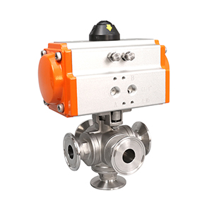 气动三偏心硬密封对夹蝶阀